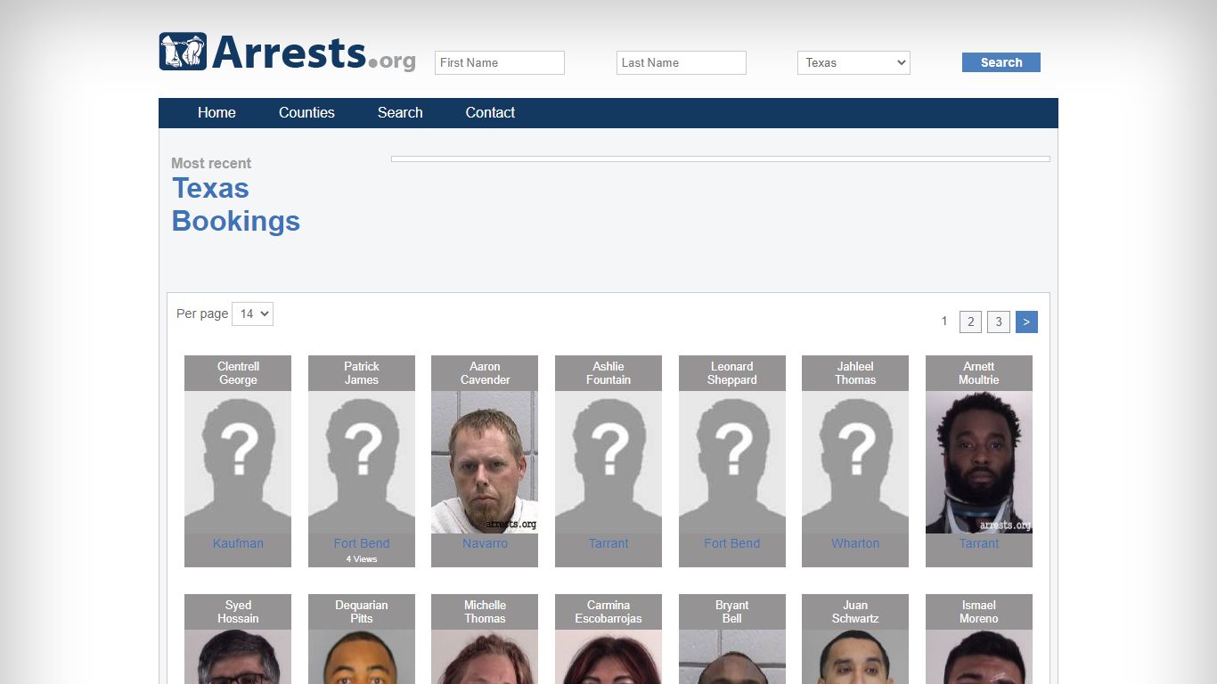 Texas Arrests and Inmate Search